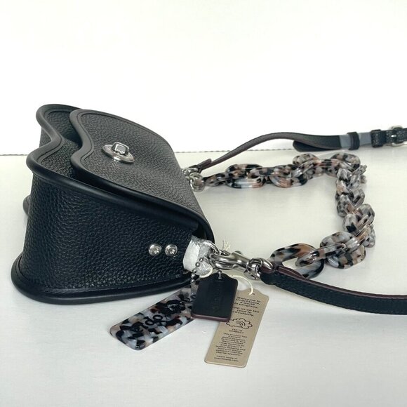 Coach Wavy Dinky CK113 Black Coachtopia Leather Shoulder Crossbody Bag - Picture 8 of 14